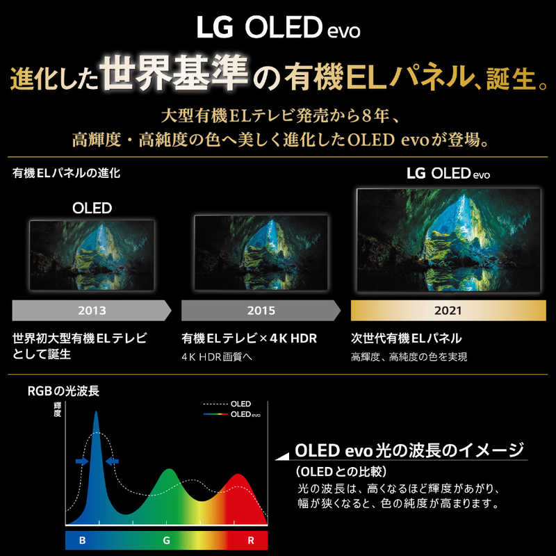 LG LG 有機ELテレビ 55V型 4Kチューナー内蔵 OLED55G1PJA　 OLED55G1PJA　