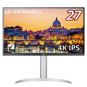 LG UHD Monitor 4K ホワイト [27型/ワイド/4K(3840×2160)] 27UP650W