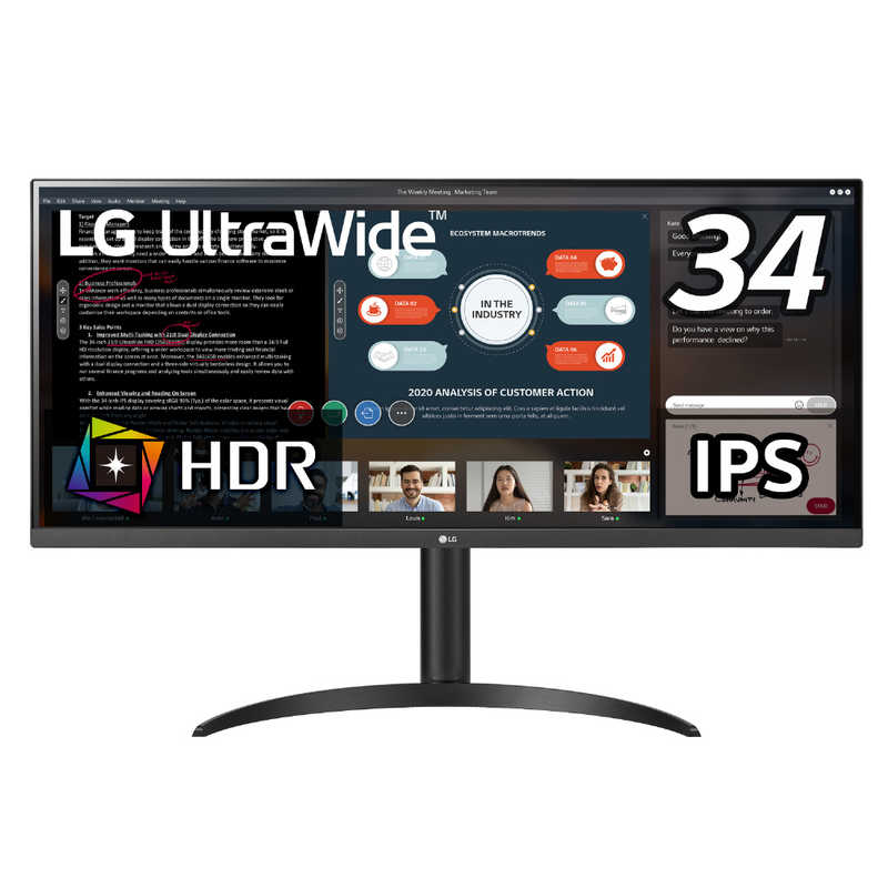 LG LG PCモニター UltraWide ブラック [34型 /UltraWide FHD(2560×1080） /ワイド] 34WP550-B 34WP550-B