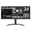 LG PCモニター UltraWide ブラック [34型 /UltraWide FHD(2560×1080） /ワイド] 34WP550-B