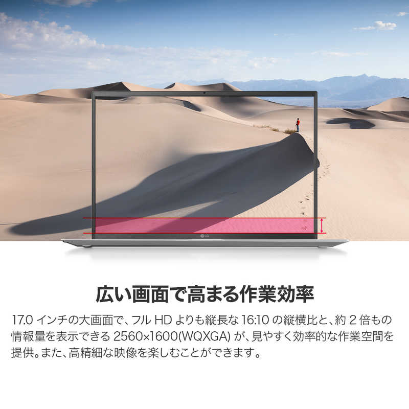 LG LG ノートパソコン クオーツシルバー [17.0型/メモリ：16GB] 17Z95P-NP56J 17Z95P-NP56J