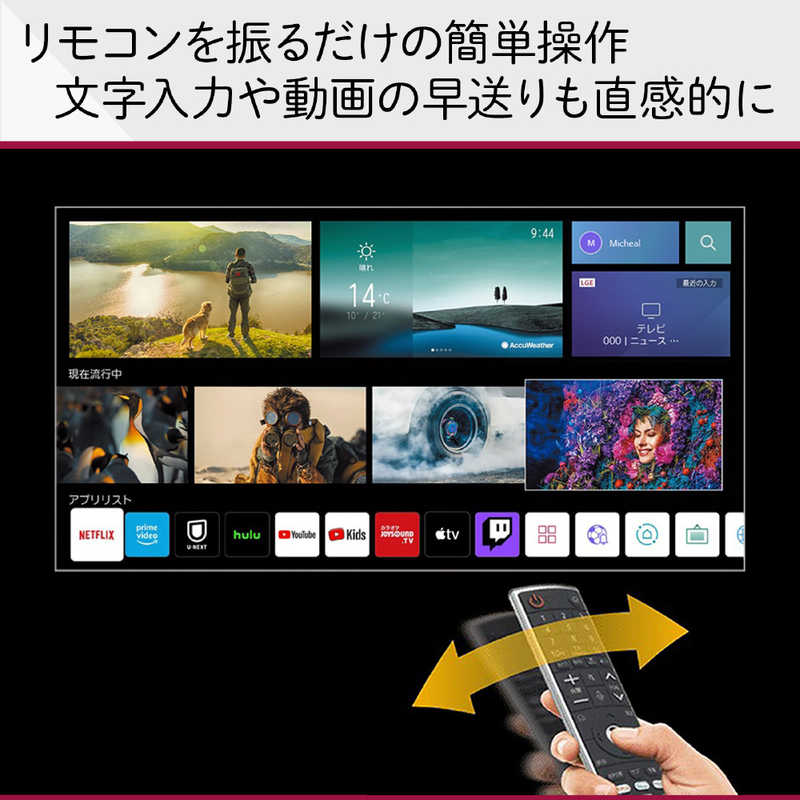 LG LG 液晶テレビ ［65V型 /4K対応 /BS・CS 4Kチューナー内蔵 /YouTube対応 /Netflix対応 / Bluetooth対応］ 65QNED90JQA 65QNED90JQA