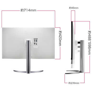 LG PCモニター [31.5型 /4K(3840×2160） /ワイド] 32UQ750-W の通販