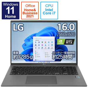 LG Ρȥѥ gram [16.0 /Win11 Home /intel Core i7 /Office HomeandBusiness /ꡧ16GB /SSD1TB] 16Z90Q-AA79J1