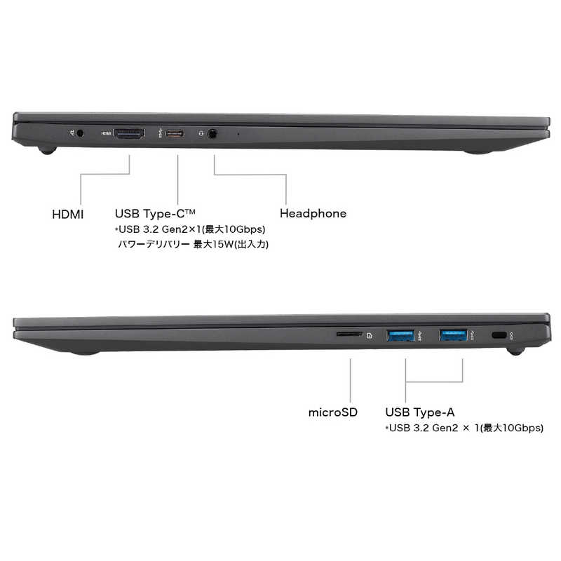 LG LG Ultra PC 16.0インチ高性能モバイルノートパソコン チャコールグレー 16U70Q-KA79J1 16U70Q-KA79J1