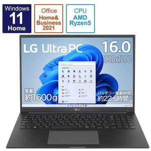 LG Ultra PC 16.0インチ高性能モバイルノートパソコン チャコールグレー 16U70Q-KR56J1