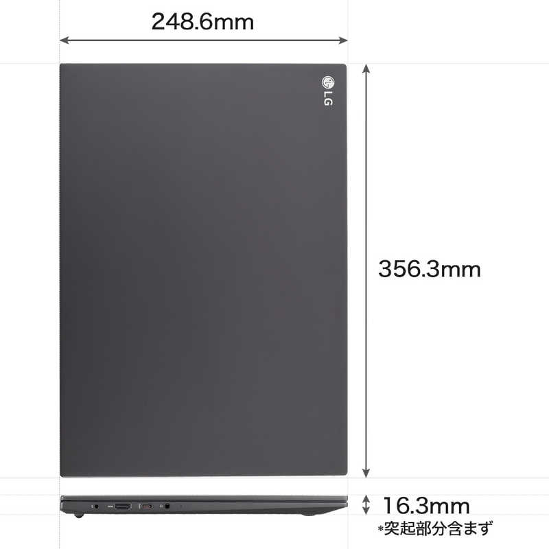 LG LG Ultra PC 16.0インチ高性能モバイルノートパソコン チャコールグレー 16U70Q-KR55J 16U70Q-KR55J