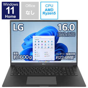 LG Ultra PC 16.0インチ高性能モバイルノートパソコン チャコールグレー 16U70Q-KR55J