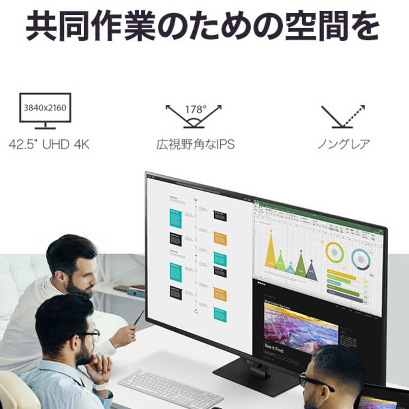 LG LG PCモニター [42.5型 /4K(3840×2160） /ワイド] 43UN700-BAJP 43UN700-BAJP