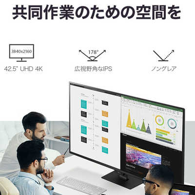 LG PCモニター [42.5型 /4K(3840×2160） /ワイド] 43UN700-BAJP の通販  