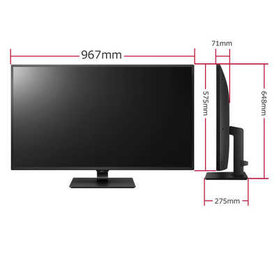 LG PCモニター [42.5型 /4K(3840×2160） /ワイド] 43UN700-BAJP の通販