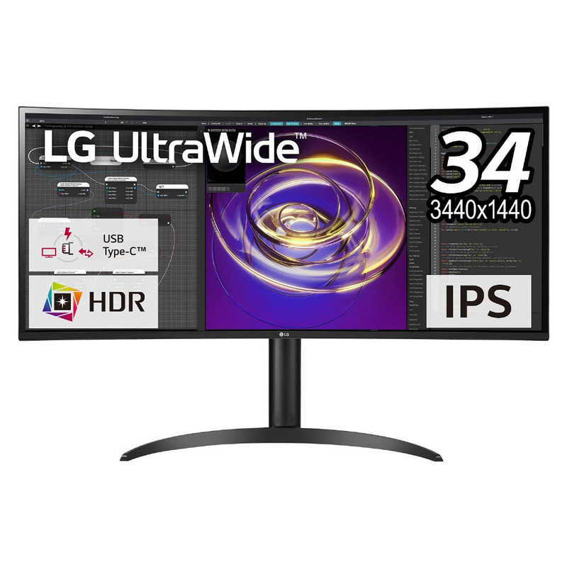 LG LG PCモニター UltraWide ブラック [34型 /UWQHD(3440×1440） /ワイド /曲面型] 34WP85CN-B 34WP85CN-B