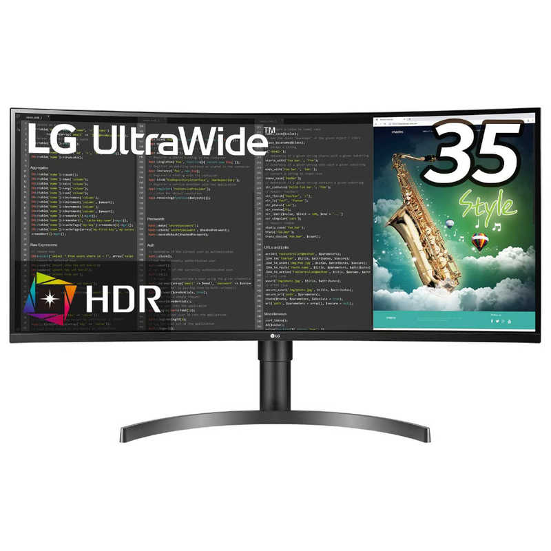 LG LG ゲーミングモニター [35型 /UWQHD(3440×1440) /ワイド /曲面型] 35WN75CN-B 35WN75CN-B