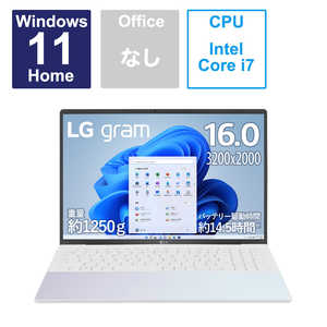 LG ノートＰＣ［16.0型、/メモリ 16GB/SSD 1TB］オーロラホワイト 16Z90RS-KA76J