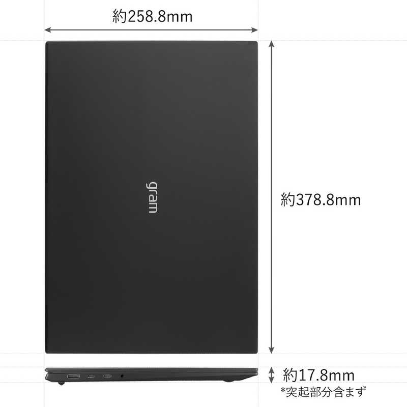 LG LG モバイルノートＰＣ［17.0型/メモリ 16GB/SSD 1TB］ オブシディアンブラック 17Z90R-DA79J 17Z90R-DA79J