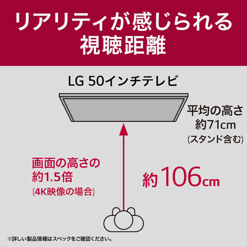 LG LG 液晶テレビ 50V型 4Kチューナー内蔵 50QNED80JRA 50QNED80JRA