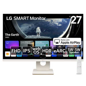 LG HDMI³ PC˥ SMART Monitor 27 /եHD(19201080) /磻ɡ ۥ磻 27SR50F-W
