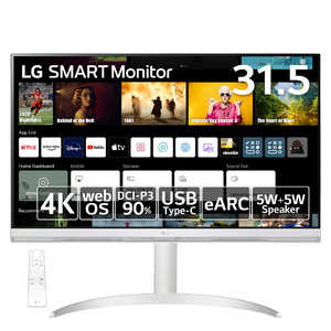 LG USB-C³ PC˥ SMART Monitor ۥ磻 31.5 /4K(38402160) /磻ɡ 32SQ730S-H
