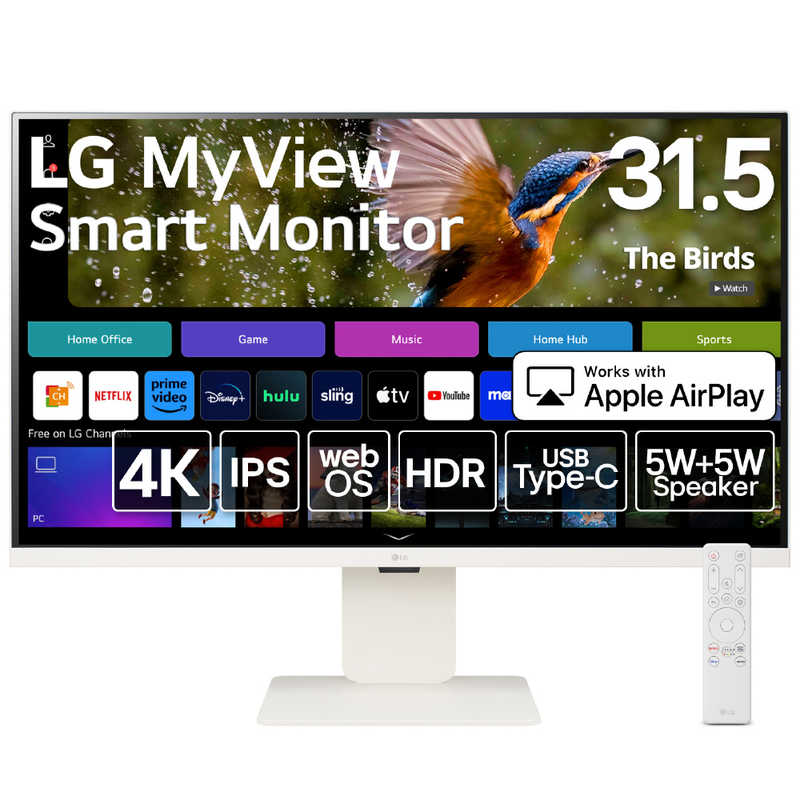 LG LG USB-C接続 PCモニター MyView Smart Monitor［31.5型 /4K(3840×2160) ］ ホワイト 32SR83U-W 32SR83U-W