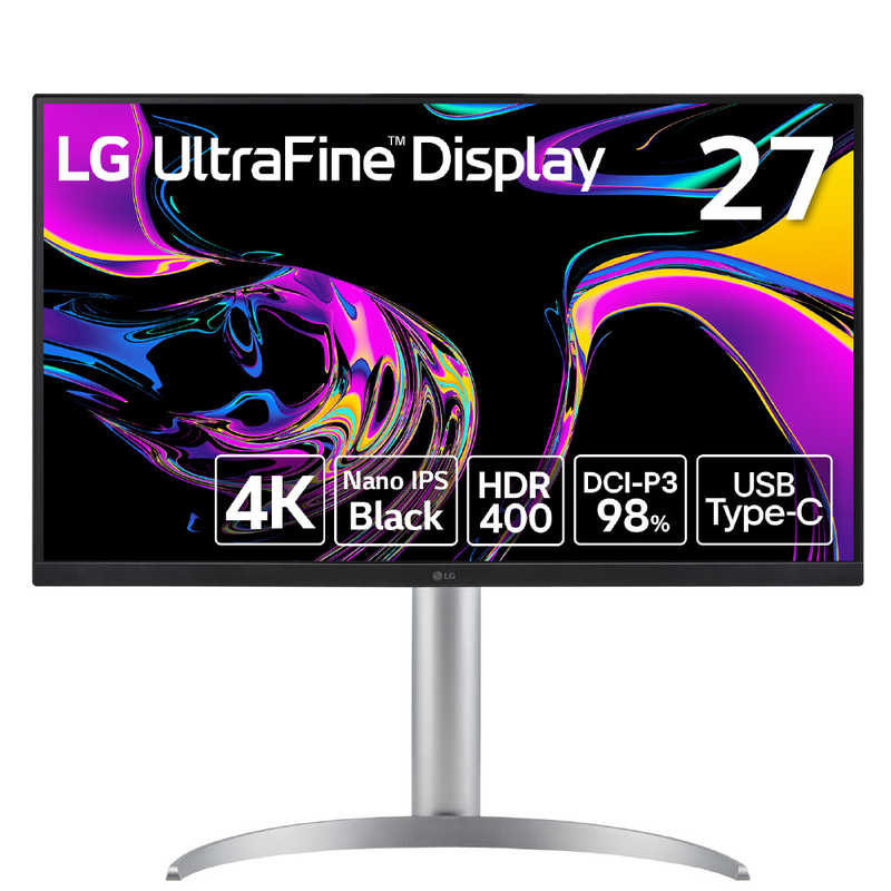 LG LG USB-C接続 PCモニター［27型 /4K(3840×2160) /ワイド］ ブラック 27UQ850V-W 27UQ850V-W