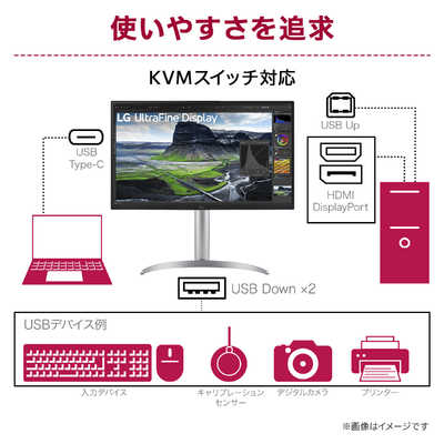 LG USB-C接続 PCモニター ［32型 /4K(3840×2160) /ワイド］ ブラック