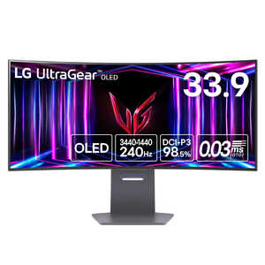LG 有機ELゲーミングモニター UltraGear OLED ［UWQHD(3440×1440) /ワイド /曲面型］ 34GS95QE-B