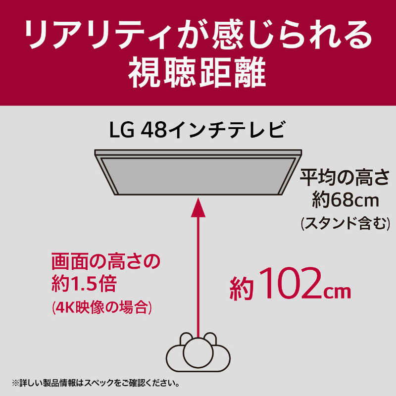 LG LG 有機ELテレビ [48V型 /Bluetooth対応 /4K対応 /BS・CS 4Kチューナー内蔵 /YouTube対応] OLED48B4PJA OLED48B4PJA