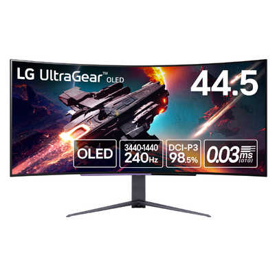 LG 有機ELゲーミングモニター 45GS96QB-B UltraGear OLED ［44.5型
