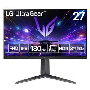 LG ゲーミングモニター UltraGear ［27型 /フルHD(1920×1080) /ワイド］ ブラック 27GS65F-B