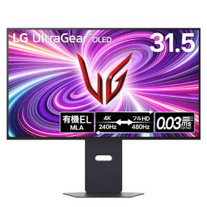 LG ߥ󥰥˥ UltraGear OLED 31.5 /ͭEL 4K(38402160) /磻ɡ UltraGear OLED 32GS95UV-B