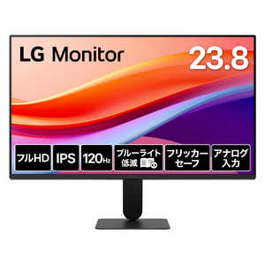 LG PC˥ Monitor 23.8 / եHD(19201080) / 磻 / 120Hz ֥å 24U411A-B