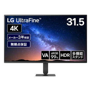 LG PC���j�^�[ UltraFine �m31.5�^ / 4K(3840×2160) / ���C�h / 60Hz�n �u���b�N 32U700B-B