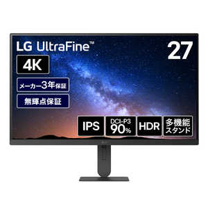 LG PC���j�^�[ �m27�^ / 4K(3840×2160) / ���C�h / 60Hz�n �u���b�N 27U710B-B