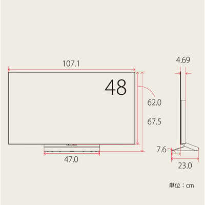 LG 有機ELテレビ OLED C6 48V型 4K対応 4Kチューナー内蔵 YouTube対応