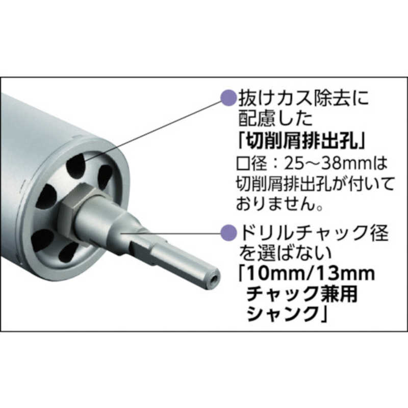 ユニカ ESコアドリル 乾式ダイヤ38mm ストレートシャンク ES-D38ST
