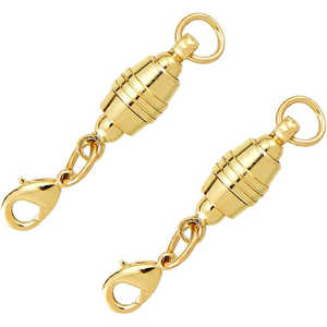 アイメディア 落下防止機能付ネックレスの留め具 2個セット ゴールド 1009065