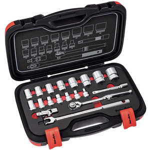 スエカゲツール ProAuto1/2DR.19PCソケットレンチセット PA4019 スエカゲツール ProAuto1/2DR.19PCソケットレンチセット PA4019