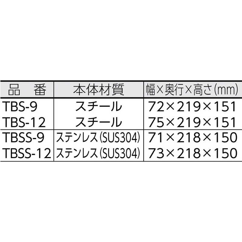 トラスコ中山 トラスコ中山 バッグシーラー 9mm TBS9 TBS9