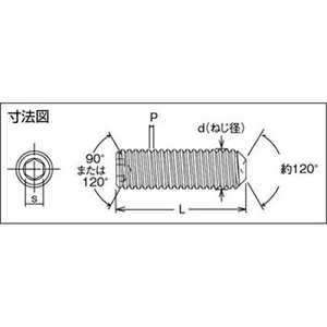 トラスコ中山 六角穴付止めネジ チタン サイズM5×10 6個入 TB980510 (1パック6本)