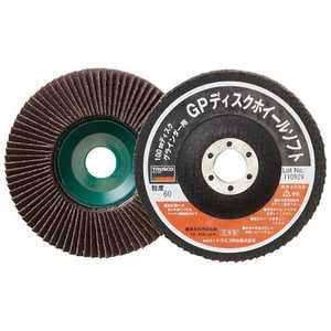 トラスコ中山 GPディスクホイールソフト 斜め植え Φ100 5枚入 60# GP100S