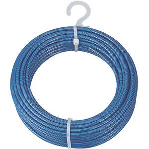 トラスコ中山 メッキ付ワイヤーロープ PVC被覆タイプ Φ3(5)mmX20m CWP3S20