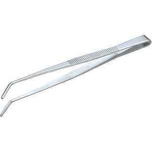 トラスコ中山 ステンレス製ピンセット 180mm 曲ギザ付 TSP38