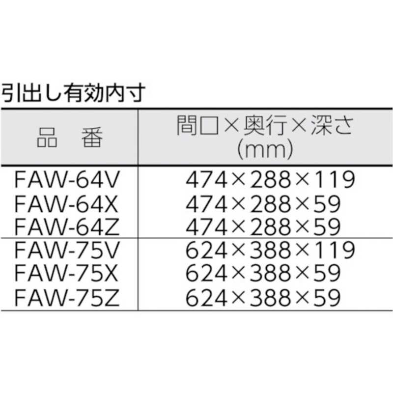 TRUSCO ツールワゴン ファルコンワゴン 2段引出 600X400 ホワイト FAW64XW | www.justiciadeprimera.com