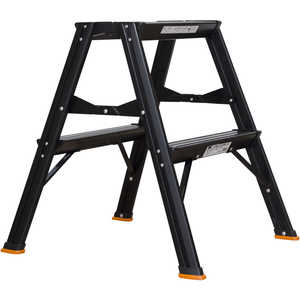 トラスコ中山 アルミ製踏台 2段 高強度型 黒 TSAF-2-BK トラスコ中山 アルミ製踏台 2段 高強度型 黒 TSAF-2-BK