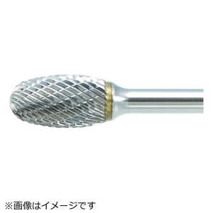 トラスコ中山 超硬バー タマゴ型 Φ9.5X刃長19X軸6 ロング ダブルカット TB6C095L150