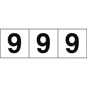 トラスコ中山 数字ステッカー 30×30 「9」 白 3枚入 TSN309 トラスコ中山 数字ステッカー 30×30 「9」 白 3枚入 TSN309