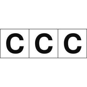 トラスコ中山 アルファベットステッカー 30×30 「C」 白 3枚入 TSN30C トラスコ中山 アルファベットステッカー 30×30 「C」 白 3枚入 TSN30C
