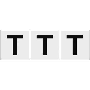 トラスコ中山 アルファベットステッカー 30×30 「T」 透明 3枚入 TSN30TTM