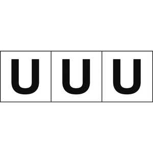 トラスコ中山 アルファベットステッカー 30×30 「U」 白 3枚入 TSN30U トラスコ中山 アルファベットステッカー 30×30 「U」 白 3枚入 TSN30U