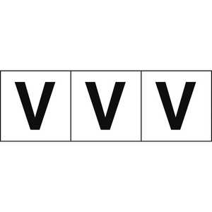 トラスコ中山 アルファベットステッカー 30×30 「V」 白 3枚入 TSN30V トラスコ中山 アルファベットステッカー 30×30 「V」 白 3枚入 TSN30V